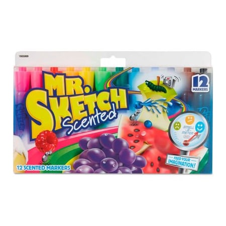 Sanford Mr. Sketch Scented Watercolor Marker - Chisel Tip - 12 Colors - 12 Pack 1905069